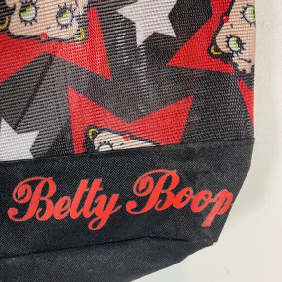 Betty Boop Women's Black Red White Handbag Tote Bag - Picture 6 of 8